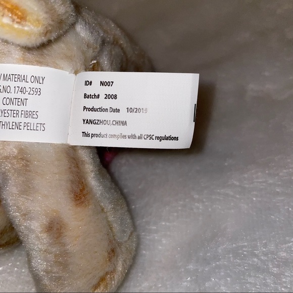 Russ Cat Heart Plush 6" Green Eyes Striped Beige Pink Stuffed Animal KellyToy - Picture 8 of 10